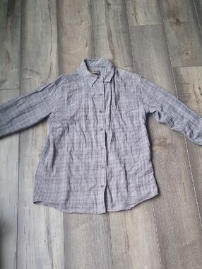 Woolrich Gray Plaid Long Sleeve Button Shirt